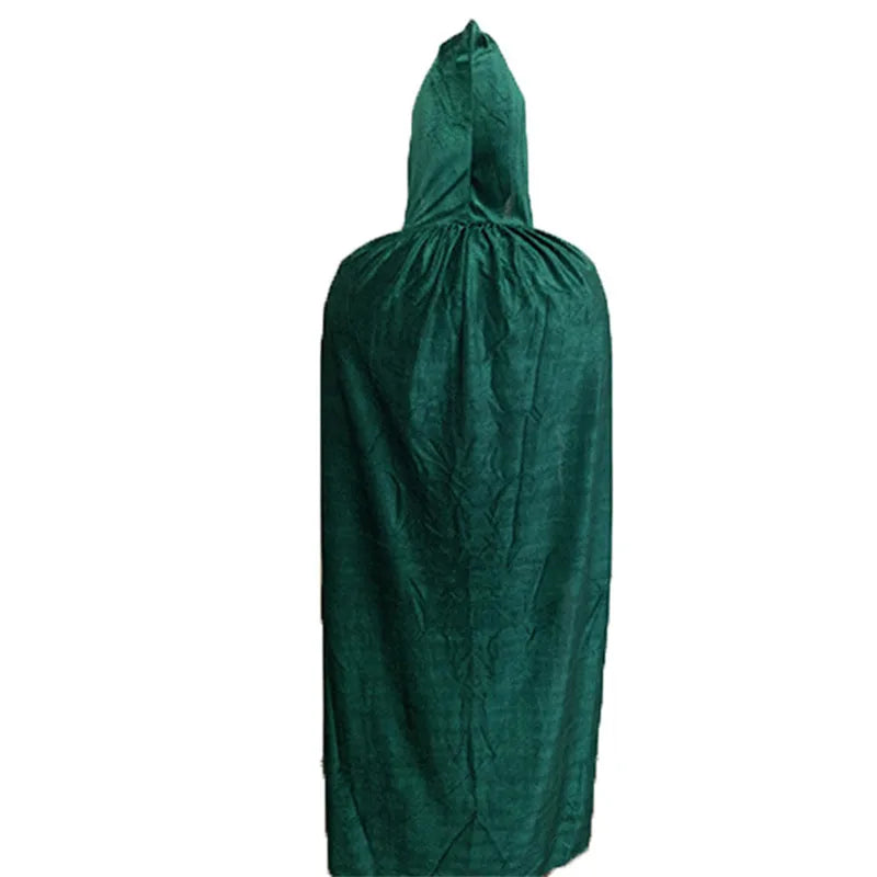 Unisex Adult Velvet Cloak Casual Solid Hooded Vampire Cape for Halloween Party Final Destination Capes Ponchos for Women and Men