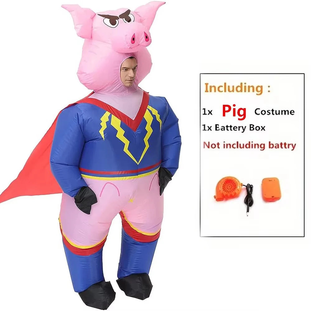 Inflatable Pig Costume Super Hero Pig Costumes Halloween Costumes for Adult