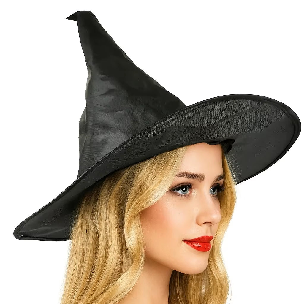 1–12PCS Halloween 2025 Black Witch Hat Hanging Decorations – Spooky Party Favors & Costume Accessories for Adults and Kids