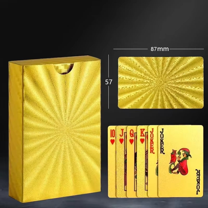 Poker Playing Card Waterproof Black Gold Game Card Group PVC Suit Magic Dmagic Package Board Game Gift Collection