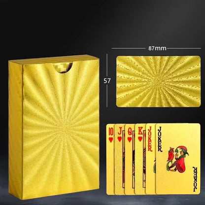 Poker Playing Card Waterproof Black Gold Game Card Group PVC Suit Magic Dmagic Package Board Game Gift Collection