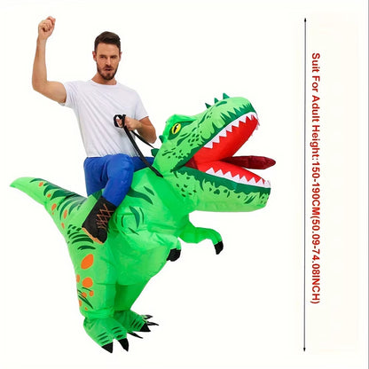 1Pcs Halloween Adults Inflatable T-Rex Dinosaur Costume Suit Cosplay Funny Air Blow-Up Suits Carnival Christmas Theme Party