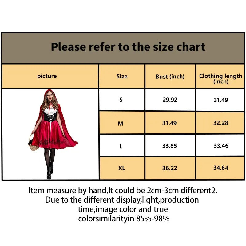 Little Red Riding Hood Costume – Modern Adult Outfit with Shawl for Halloween & Cosplay