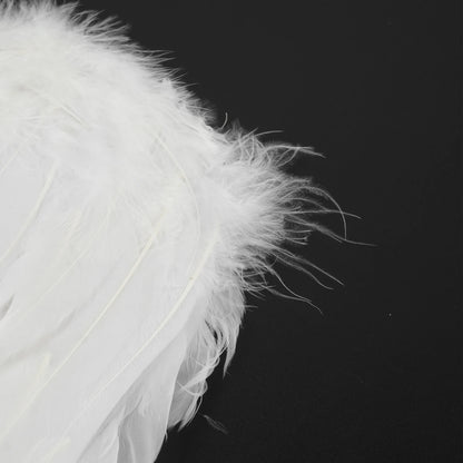 White & Black Angel Wings – Real Feather Costume Accessories for Kids & Adults