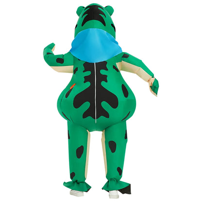 Inflatable Frog Costume Funny Full Body Blow up Cosplay Costume Suit for Adult Halloween Party Costume for Adult Role Play