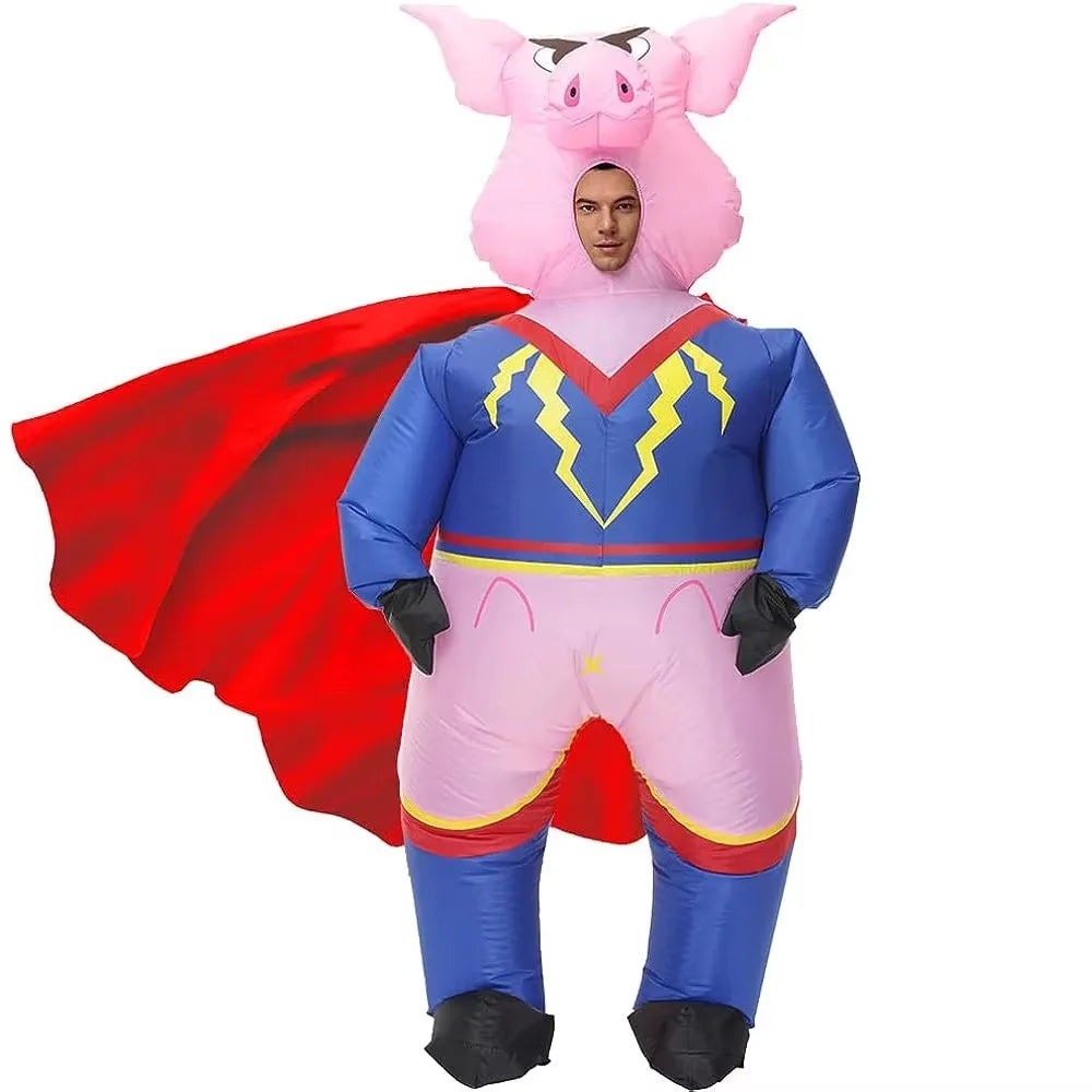 Inflatable Pig Costume Super Hero Pig Costumes Halloween Costumes for Adult