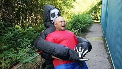 Inflatable Halloween Costume Blow up Suit Party Cosplay Suit Fancy Dress Grim Reaper Inflatable Costume for Adults (One Size)