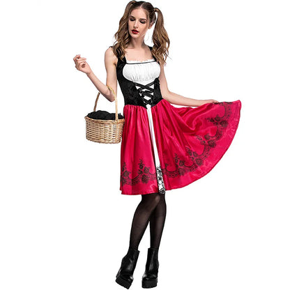 Little Red Riding Hood Costume – Modern Adult Outfit with Shawl for Halloween & Cosplay