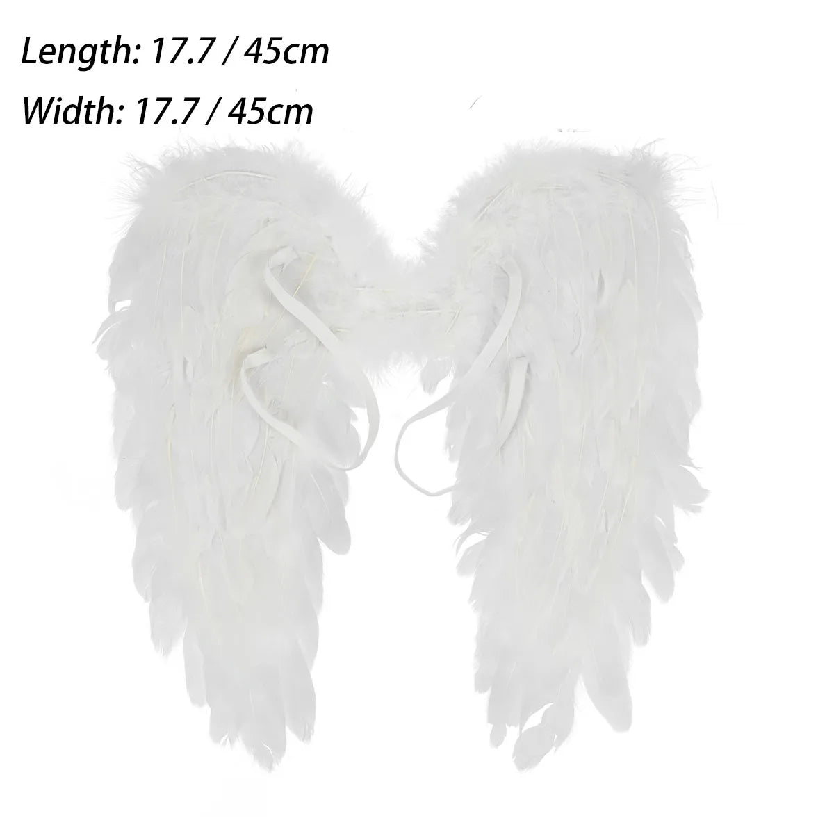 White & Black Angel Wings – Real Feather Costume Accessories for Kids & Adults
