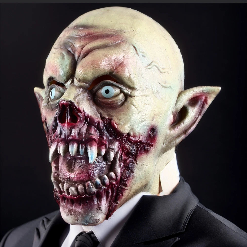 Halloween Vampire Bat Latex Mask – Scary Monster Headgear for Horror Costume & Party Cosplay