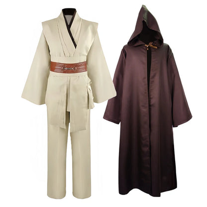 Obi-Wan Kenobi Jedi Costume – Adult Men’s Robe, Tunic & Hooded Cloak for Cosplay & Halloween