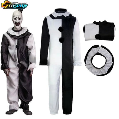 Art the Clown Costume – Terrifier 2 Cosplay Jumpsuit & Mask | Halloween Outfit for Men & Women
