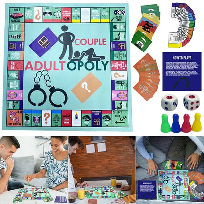 Adultopoly Couple Game – Romantic Board Game for Valentine’s, Him & Her