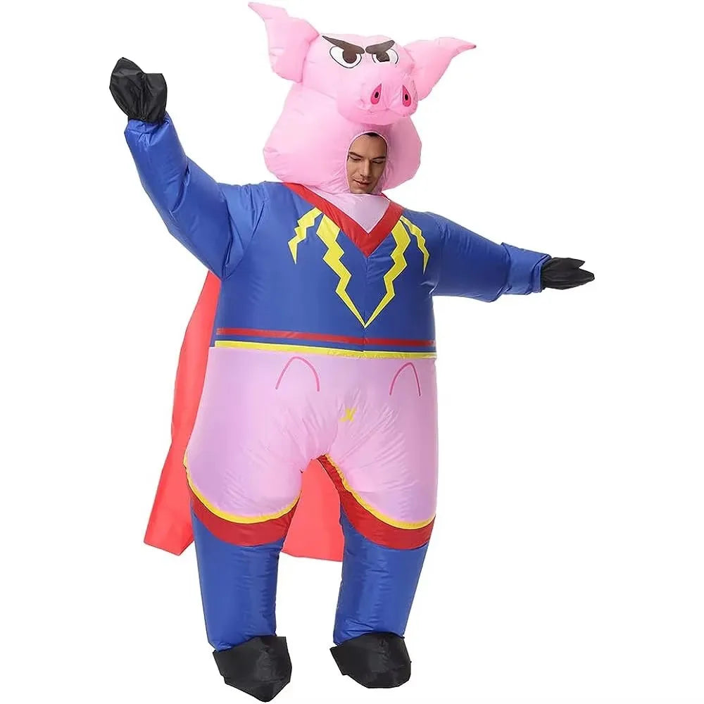 Inflatable Pig Costume Super Hero Pig Costumes Halloween Costumes for Adult