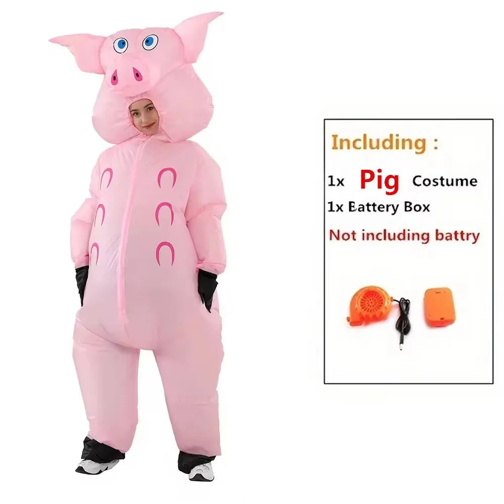 Inflatable Pig Costume Super Hero Pig Costumes Halloween Costumes for Adult
