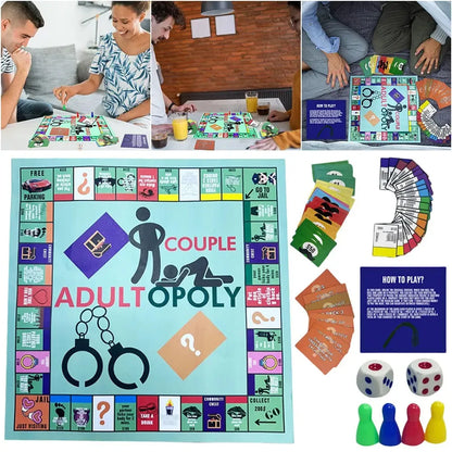 Adultopoly Couple Game – Romantic Board Game for Valentine’s, Him & Her