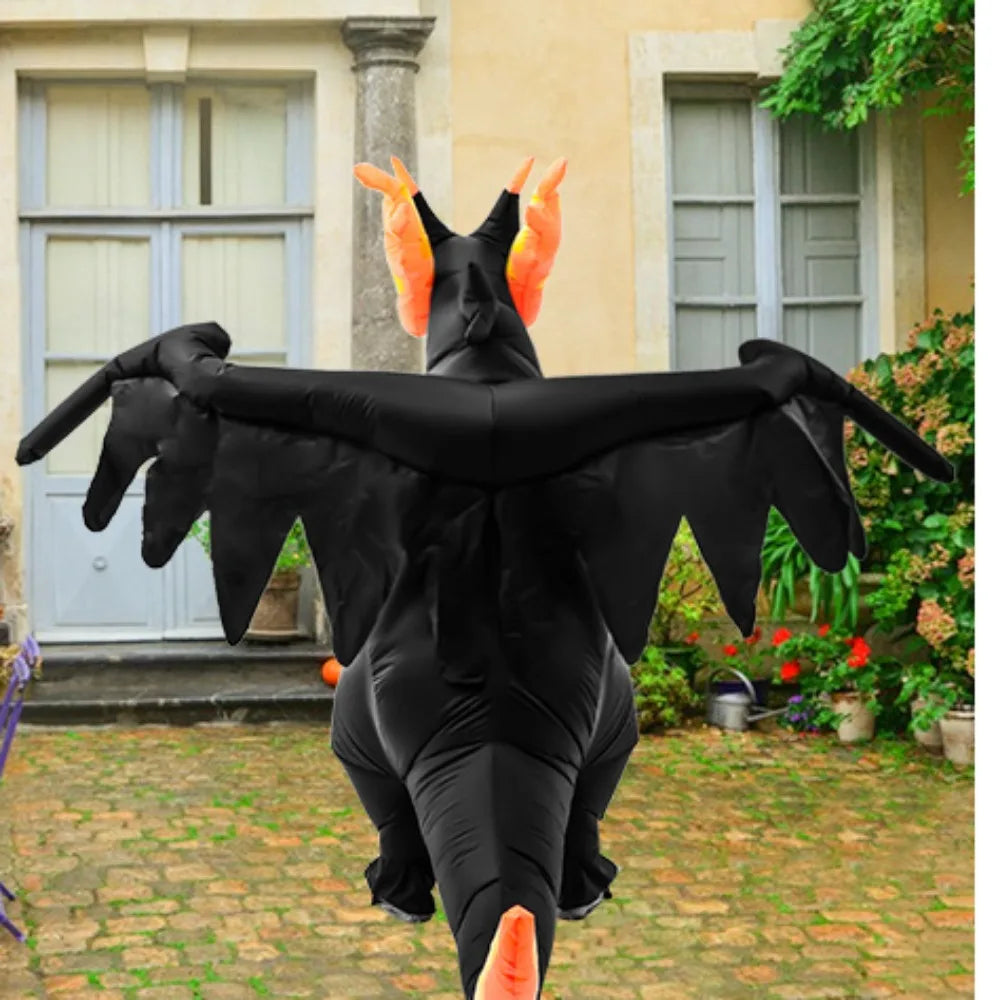 Dinosaur Inflatable Costumes for Adults Halloween Dragon Blow up Suit Fire Breathing Evil Dragon for Party Fancy Dress Suit 2023