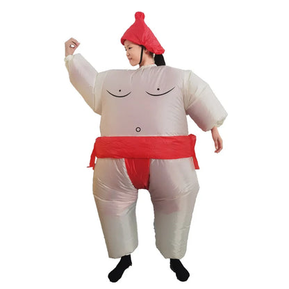 Inflatable Sumo Wrestler Costume – Funny Blow Up Outfit for Kids & Adults