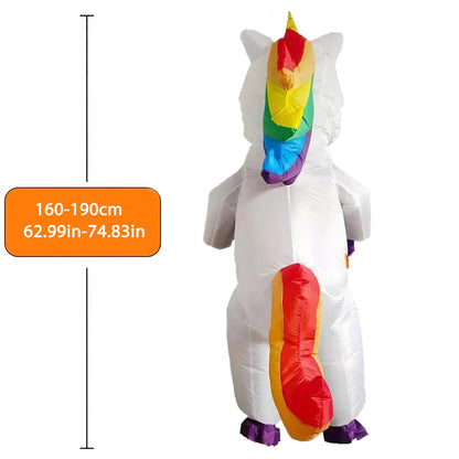 Creations Inflatable Costume Adult, Full Body Riding a Unicorn Blow up Costume for Halloween Inflatables Party