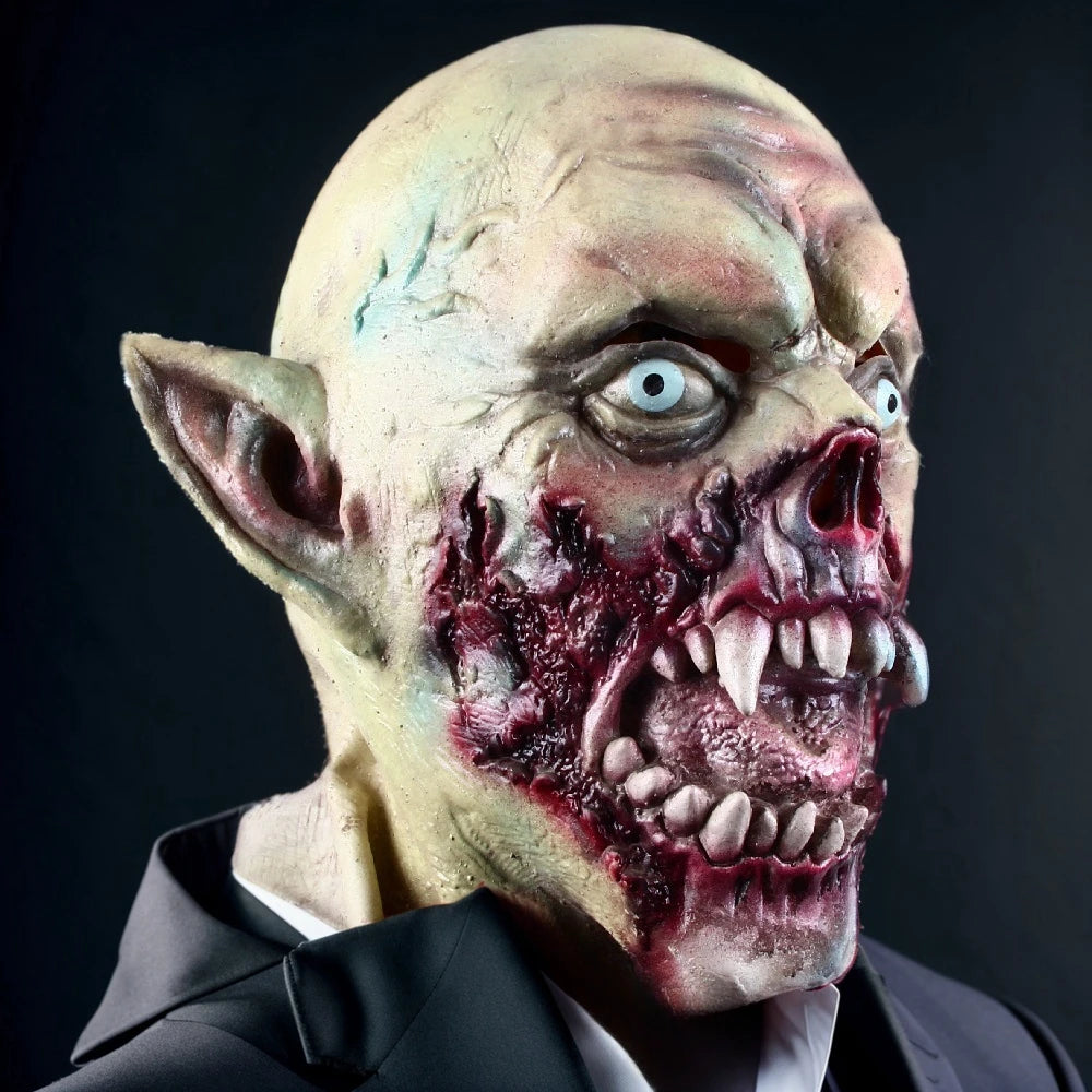 Halloween Vampire Bat Latex Mask – Scary Monster Headgear for Horror Costume & Party Cosplay