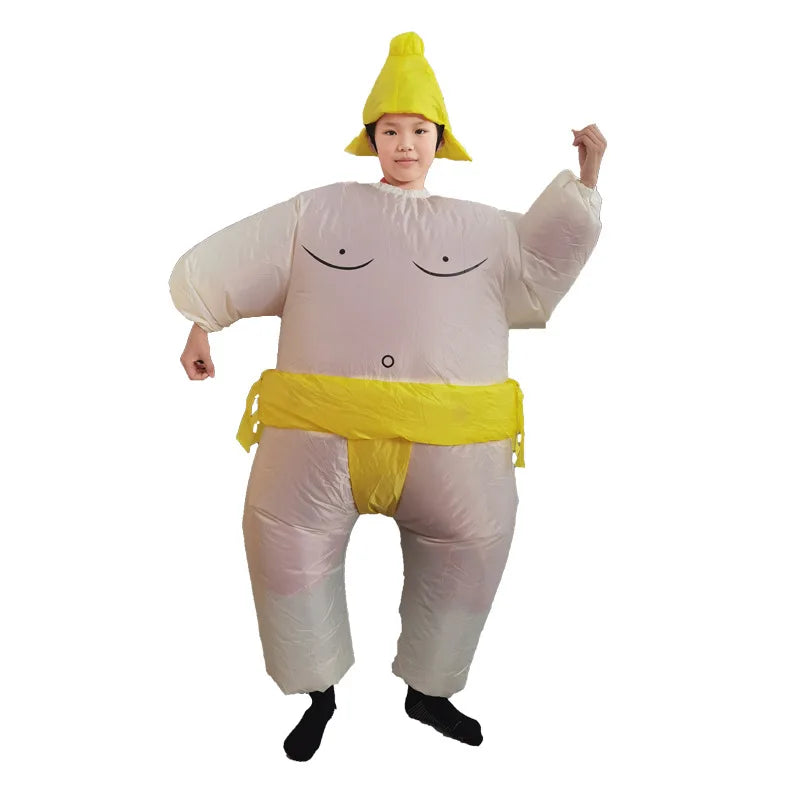 Inflatable Sumo Wrestler Costume – Funny Blow Up Outfit for Kids & Adults