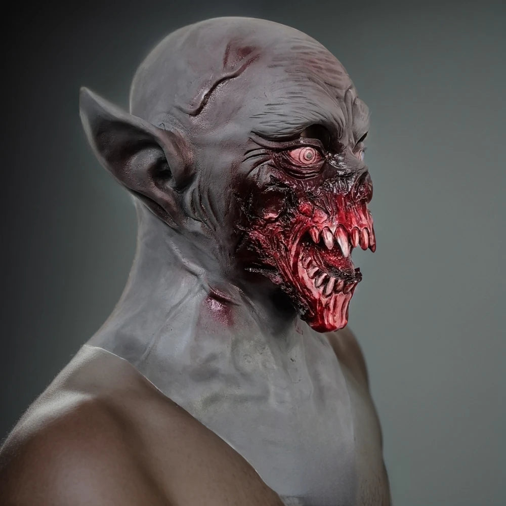 Halloween Vampire Bat Latex Mask – Scary Monster Headgear for Horror Costume & Party Cosplay