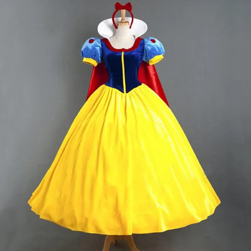 Snow White Princess Costume – Adult Women’s Halloween Cosplay Dress Plus Size Available