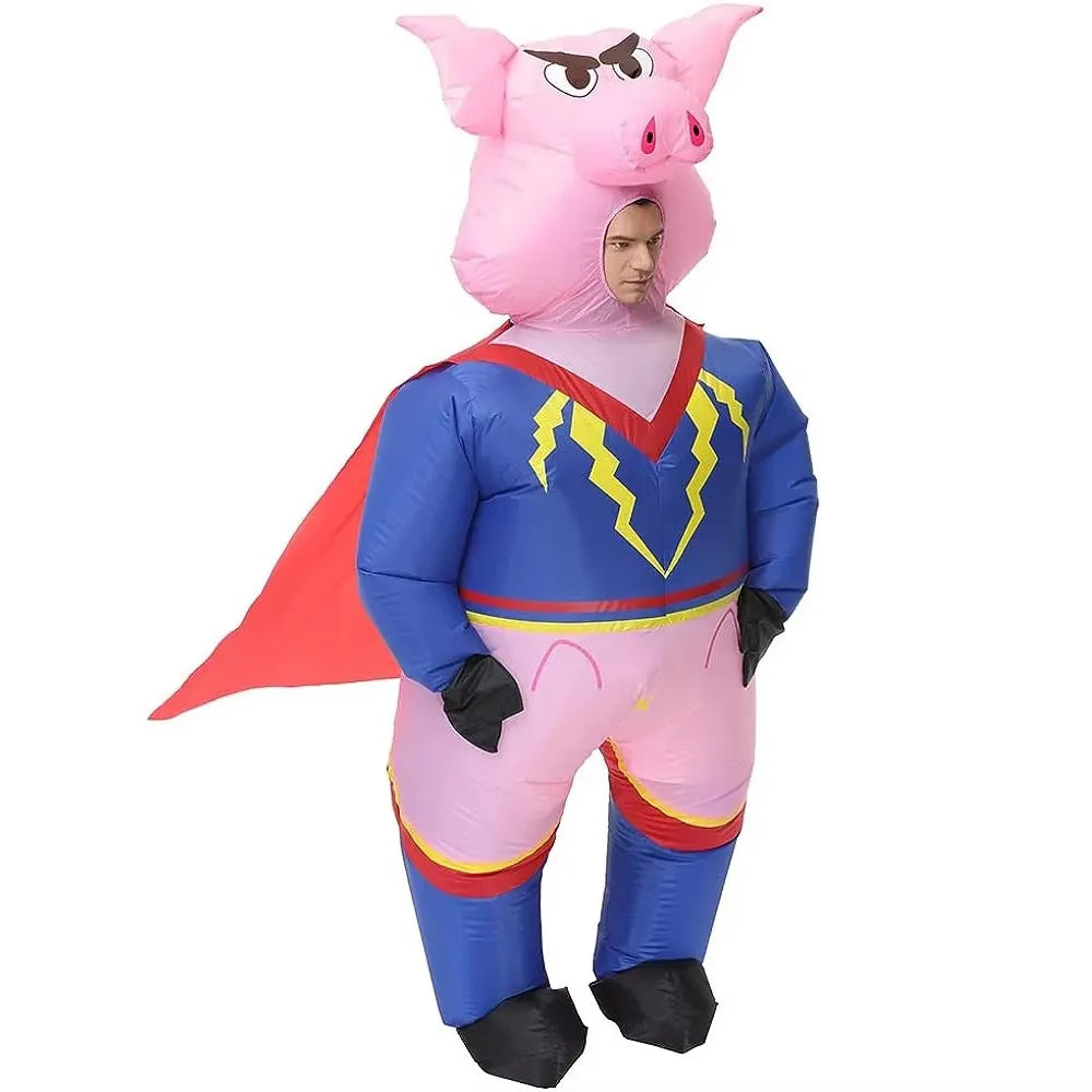 Inflatable Pig Costume Super Hero Pig Costumes Halloween Costumes for Adult