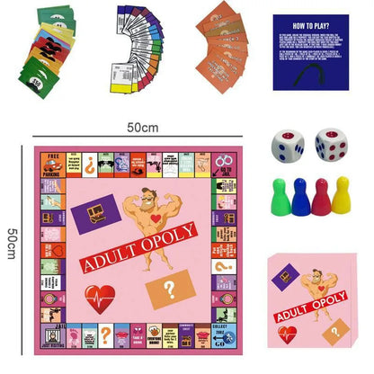 Adultopoly Couple Game – Romantic Board Game for Valentine’s, Him & Her