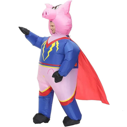Inflatable Pig Costume Super Hero Pig Costumes Halloween Costumes for Adult