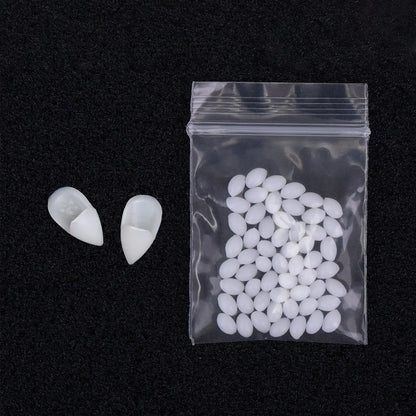Halloween Vampire Teeth – Scary Fake Fangs with Solid Glue for Adults & Kids Cosplay