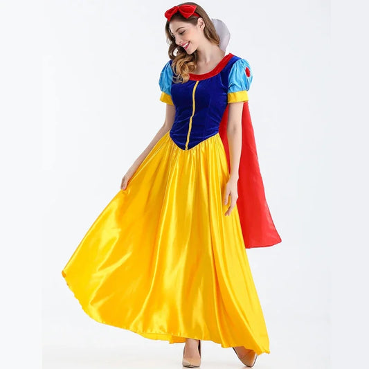 Snow White Princess Costume – Adult Women’s Halloween Cosplay Dress Plus Size Available