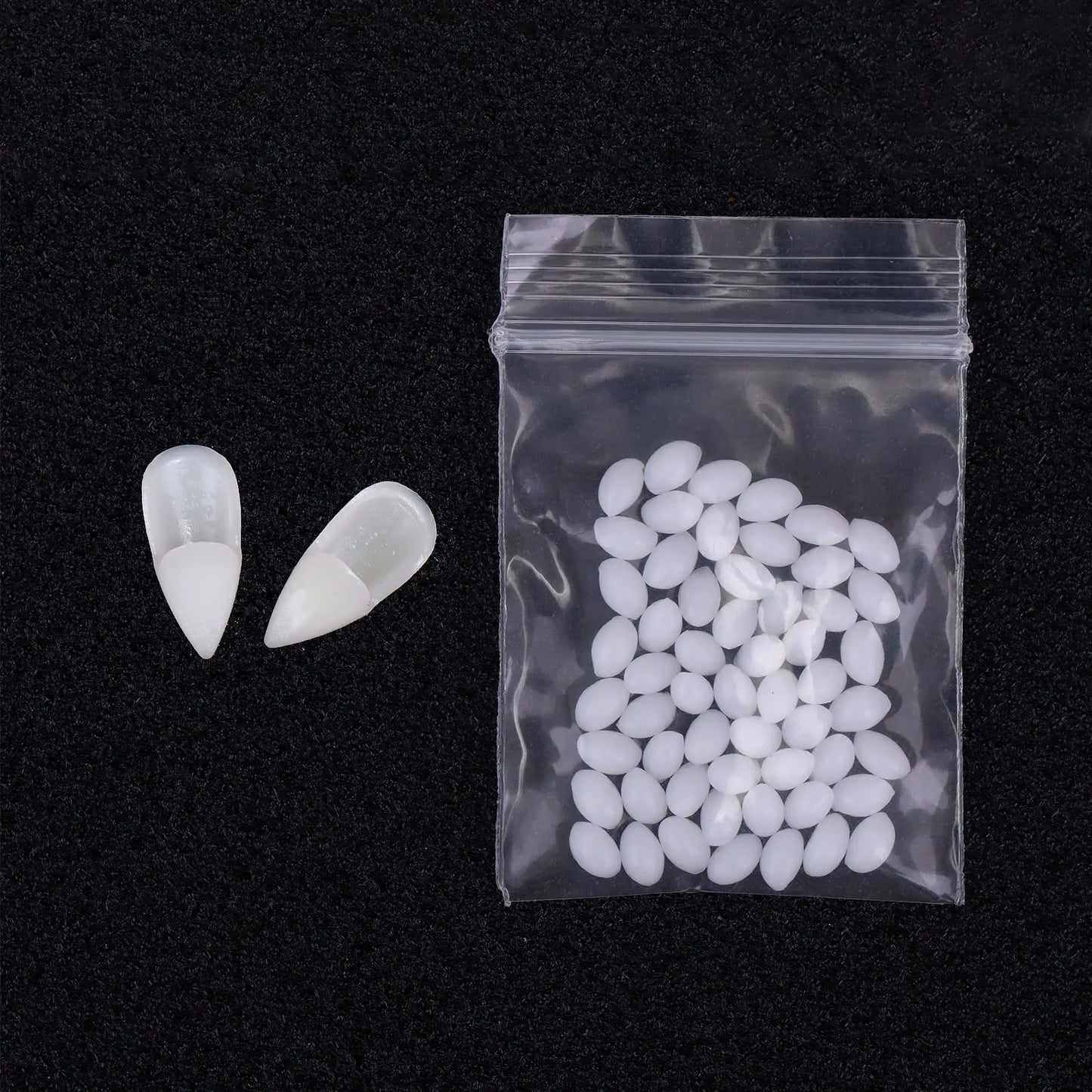 Halloween Vampire Teeth – Scary Fake Fangs with Solid Glue for Adults & Kids Cosplay