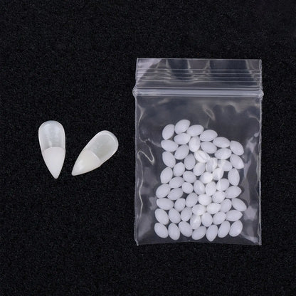 Halloween Vampire Teeth – Scary Fake Fangs with Solid Glue for Adults & Kids Cosplay