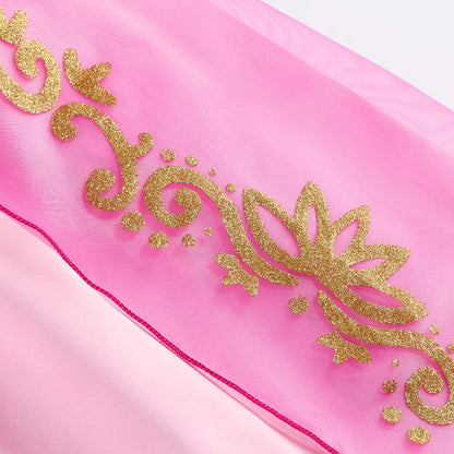 Enchanting Rapunzel Princess Dress for Girls - Purple Puff Sleeve Cosplay Costume for Halloween & Birthday Celebrations