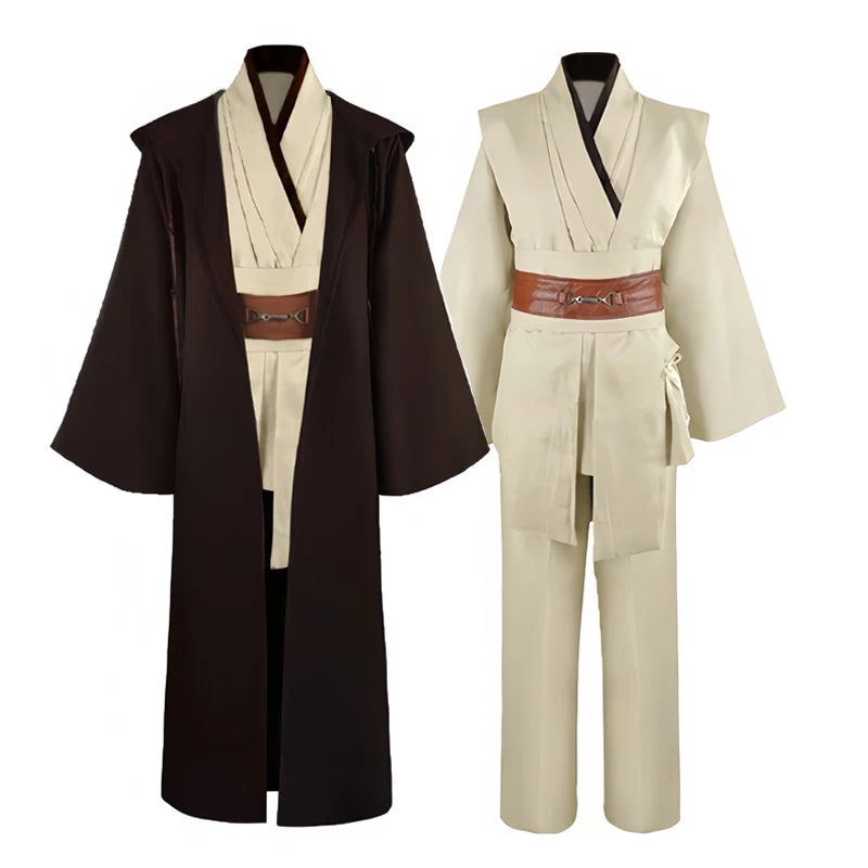 Obi-Wan Kenobi Jedi Costume – Adult Men’s Robe, Tunic & Hooded Cloak for Cosplay & Halloween