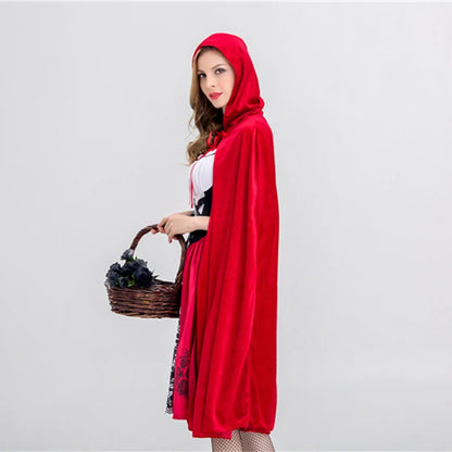Little Red Riding Hood Costume – Modern Adult Outfit with Shawl for Halloween & Cosplay