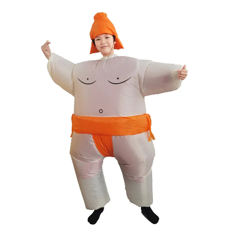 Inflatable Sumo Wrestler Costume – Funny Blow Up Outfit for Kids & Adults