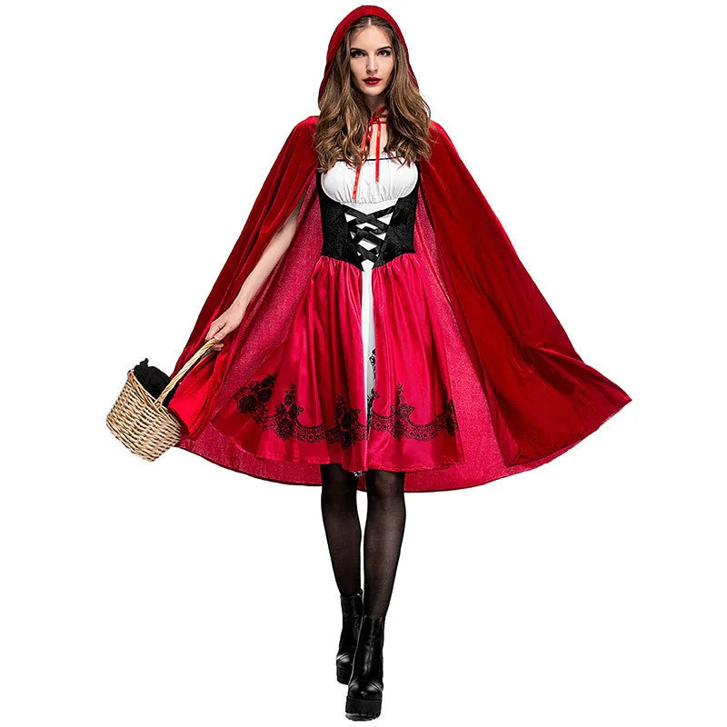 Little Red Riding Hood Costume – Modern Adult Outfit with Shawl for Halloween & Cosplay