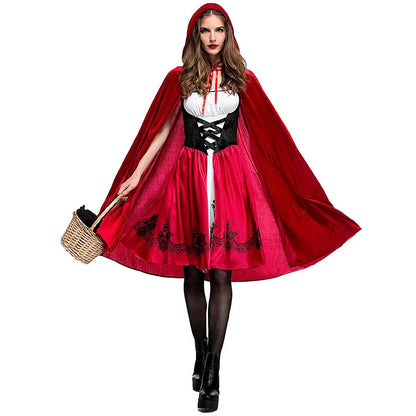 Little Red Riding Hood Costume – Modern Adult Outfit with Shawl for Halloween & Cosplay