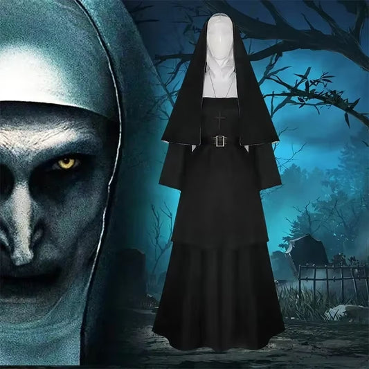 Halloween the Nun Cosplay Mask Costume Horror Films Cosplay Halloween Costume the Conjuring Halloween Costume Mask