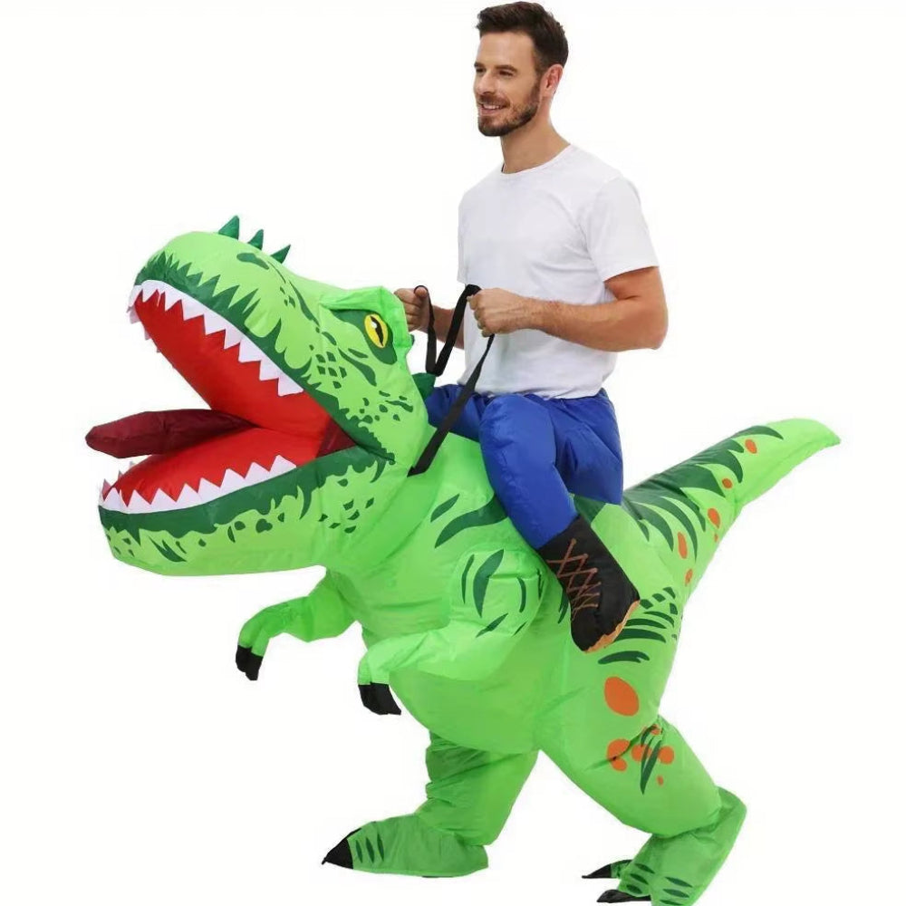1Pcs Halloween Adults Inflatable T-Rex Dinosaur Costume Suit Cosplay Funny Air Blow-Up Suits Carnival Christmas Theme Party
