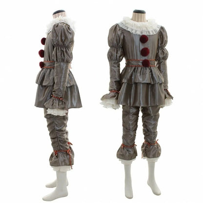Pennywise Clown Cosplay Costume – Scary IT Movie Outfit for Men & Women, Halloween & Party Horror Uniform