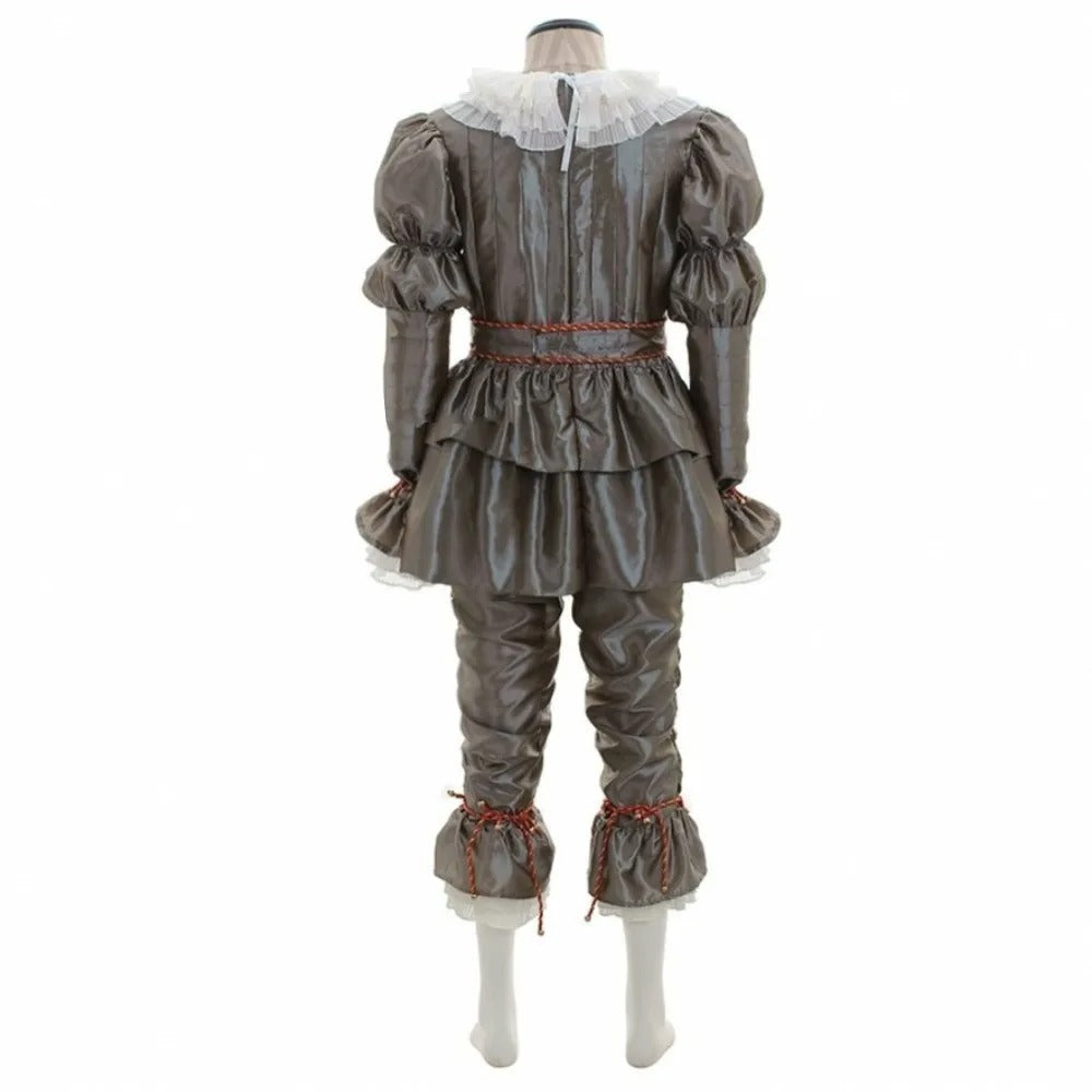 Pennywise Clown Cosplay Costume – Scary IT Movie Outfit for Men & Women, Halloween & Party Horror Uniform